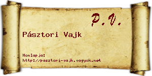 Pásztori Vajk névjegykártya